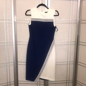 Royal blue and white Tommy Hilfiger midi dress